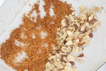 toasted almonds and unsweetened coconut